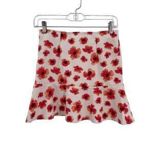 Floral short skirt pink orange white Frenchi size small
